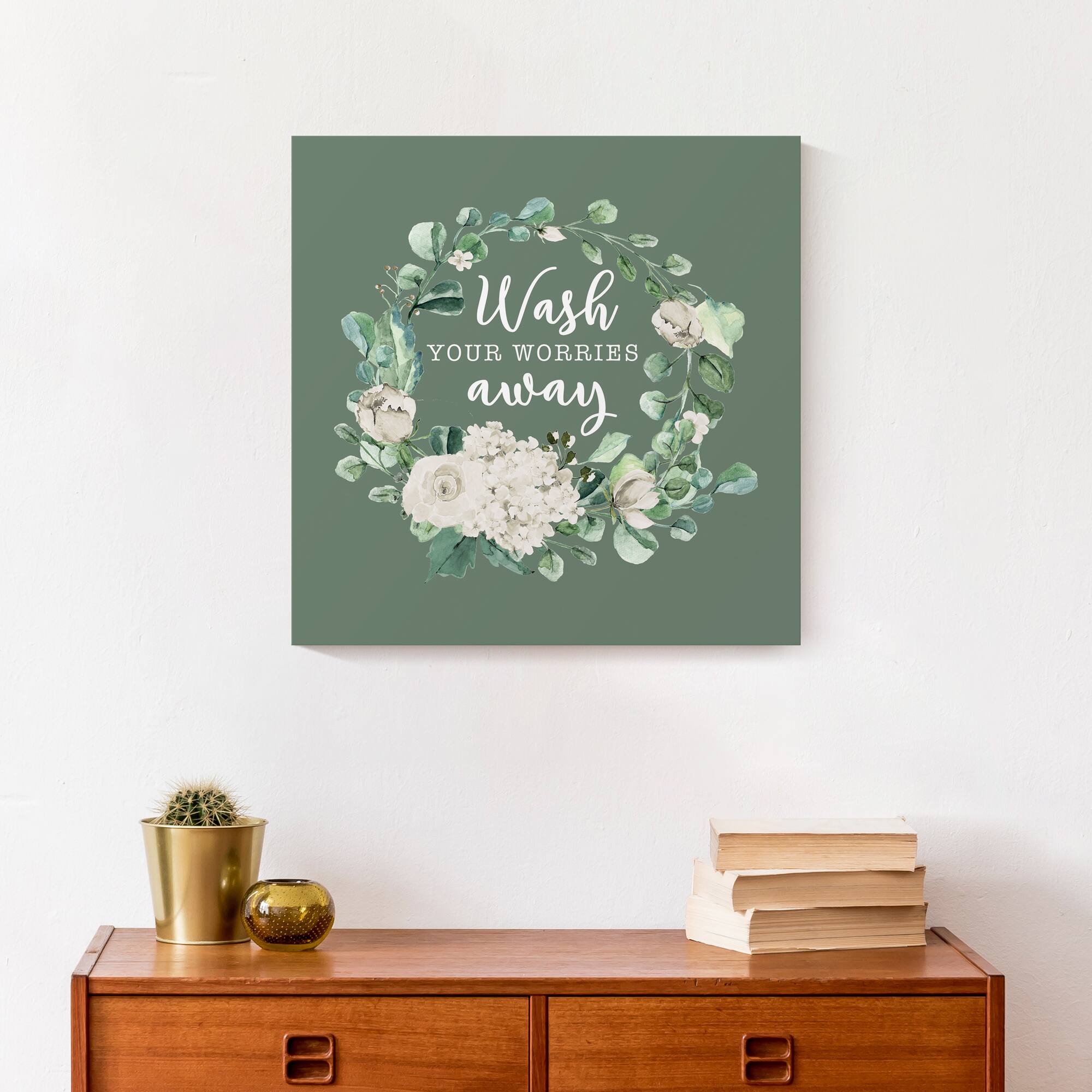 Wash Your Worries Away 16" x 16" Canvas Wall Art